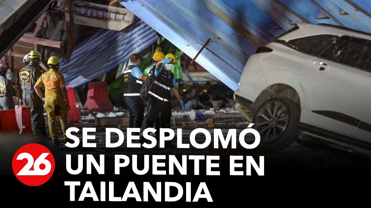 Se desplomó un puente en construcción en Tailandia