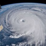 Una tormenta tropical vista desde el espacio