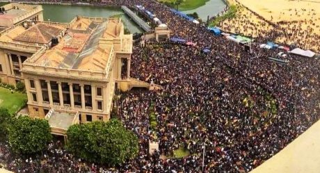 Sri Lanka’s president flees his official residence after the intrusion of thousands of protesters
