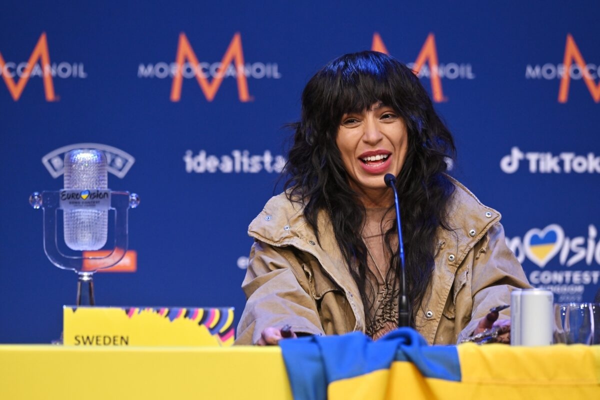 LIVERPOOL, ENGLAND - MAY 13: Loreen poses with her Eurovision Trophy after winning The Eurovision Song Contest 2023 Grand Final at M&S Bank Arena on May 13, 2023 in Liverpool, England. (Photo by Anthony Devlin/Getty Images)