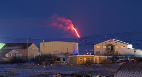 Erupting volcano releases ash cloud in Alaska