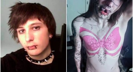 A person from Germany has gone through different body modifications to look non-human