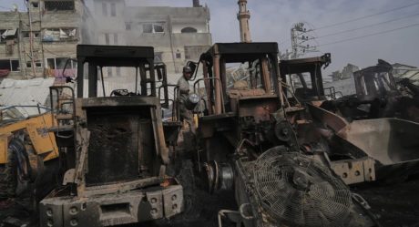 Israeli Offensive in Gaza Kills at Least 14 and Destroys Aid Equipment