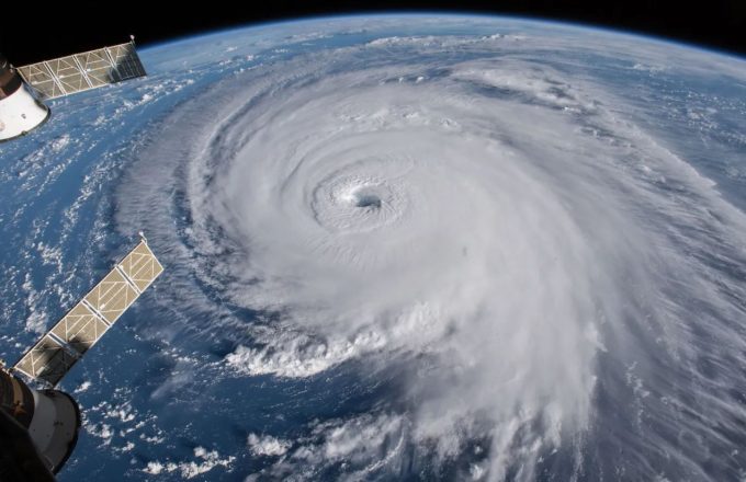 A tropical storm seen from space